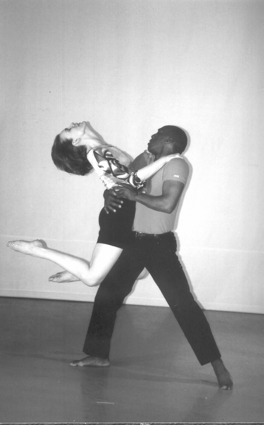 Boris Willis catching a partner as she arcs backward