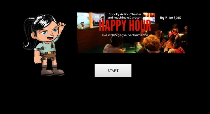 The Happy Hour advergame start screen
