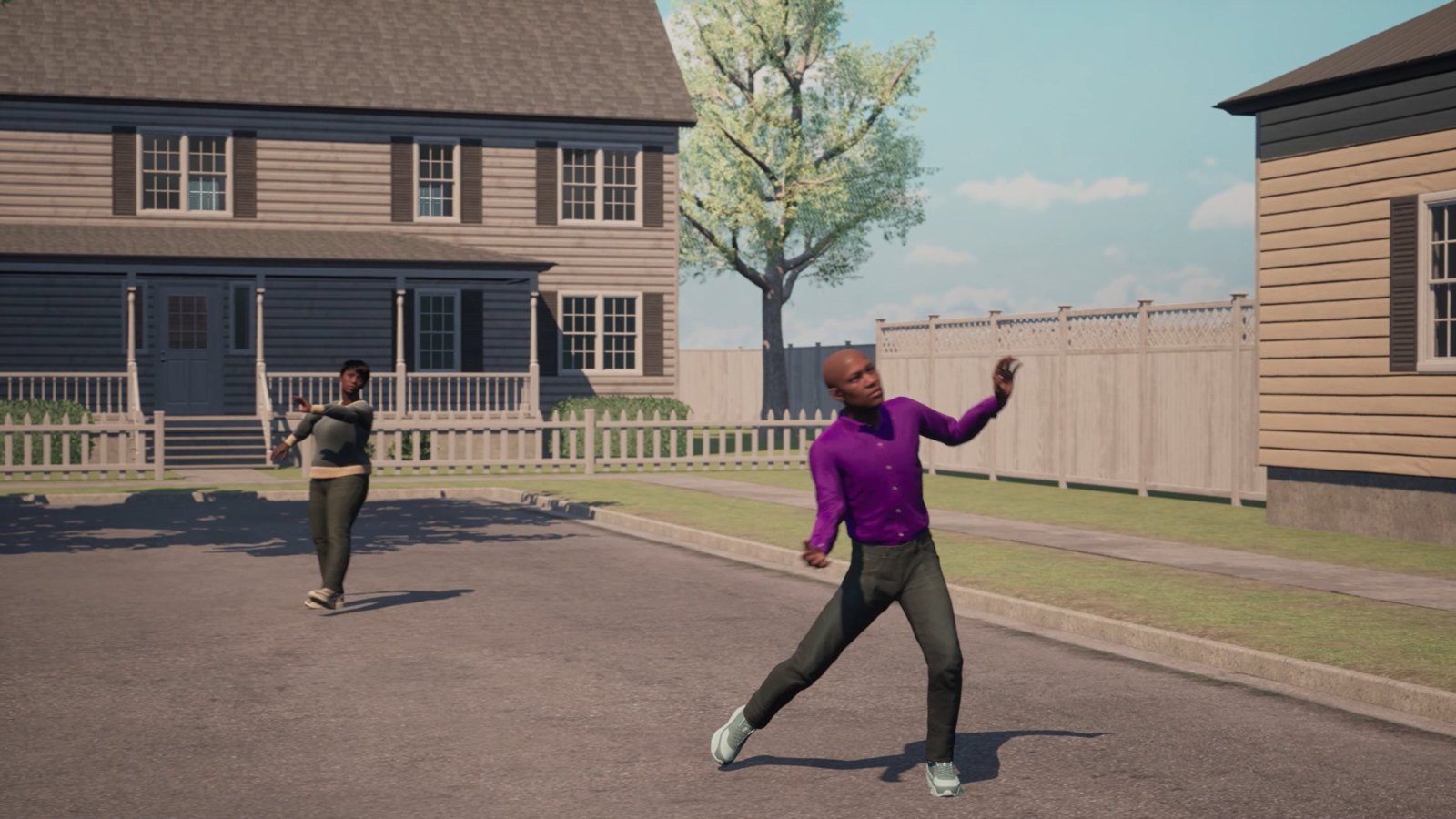 Boris Willis's avatar dancing in a rendered neighborhood